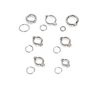 ROYJJ Anillos de metal para patas de loro, para entrenamiento de moscas al aire libre, clip de apertura activa, accesorios para pájaros pequeños y grandes