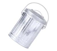 ROYJJ Cenicero simple de hierro galvanizado con tapa para uso en casa, oficina y mesita de noche, contenedor de basura de escritorio, práctico soporte para cenizas