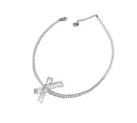 ROYJJ Collar con lazo para niña, delicado acrílico, cadena para el cuello, joyería Y2K, piezas de joyería para un aspecto dulce y elegante, collar de clavícula, talla única, como se describe, como se