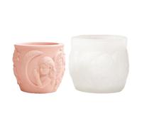 ROYJJ Elegante molde de silicona con relieve angelical para hacer velas y manualidades con diseños detallados en relieve