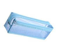 ROYJJ Estuche transparente de doble capa para lápices de gran capacidad, organizador de bolígrafos, estuche de almacenamiento de viaje, bolsa de maquillaje, soporte ligero para lápices, Blue