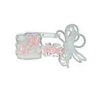 ROYJJ Funda protectora para cable con patrón de mariposa rosa para adaptador de carga de 20 W y funda de cable a prueba de golpes