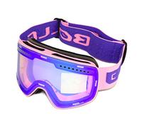 ROYJJ Gafas de esquí con lente desmontable de doble capa, antivaho, UV, arco iris, rayas coloridas