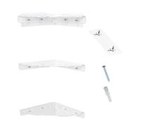 ROYJJ Juego de 3 estantes acrílicos montados en la pared, solución de almacenamiento flotante, estante de esquina contemporáneo, estante de almacenamiento para baño