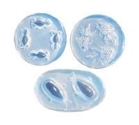 ROYJJ Juego de 3 piezas de resina epoxi de peces y ballenas doradas, suministros para hacer joyas, accesorios para hornear