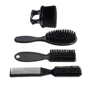 ROYJJ Juego de 4 cepillos de peluquería para barba, cepillo para barba, cepillo para peinar el cabello, cepillo para el cuello, cepillo para polvo