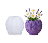 ROYJJ Molde creativo de silicona con forma de lavanda para hacer contenedores de joyas y macetas