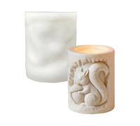 ROYJJ Molde de silicona para velas de dibujos animados para bricolaje, grado alimenticio, fácil de desmoldar, para hacer velas, jabón, chocolate