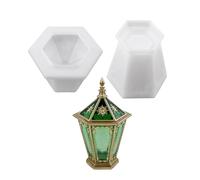 ROYJJ Molde hexagonal de silicona hecho a mano con caja de almacenamiento de resina de cristal con molde de tapa, adecuado para joyas y objetos pequeños