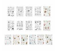 ROYJJ Paquete de 16 calcomanías de vela de Navidad con múltiples patrones de impresión para velas de Adviento