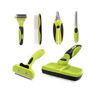 ROYJJ Peines para cortar el pelo de los perros - Peines cortadores de pelo para perros - Peine depilatorio para mascotas - Juego de limpieza y belleza de 6 piezas