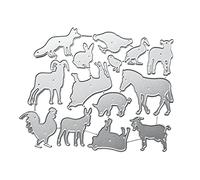 ROYJJ Plantillas de corte de metal con diseño de animales, para álbumes de recortes, tarjetas de papel