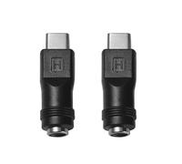 ROYJJ Plug And Play - Adaptador de corriente tipo C tipo C a conectores hembra de 5,5 x 2,1 mm CC para dispositivos versátiles, uso de 2 piezas/1 cable de carga USB C