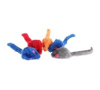 ROYJJ Ratones interactivos para gatos, colores brillantes, juguete de entrenamiento de felpa para gatitos de interior, suministros para mascotas