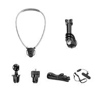 ROYJJ Soporte de cuello de metal para cámara de acción con rotación completa, perfecto para deportes al aire libre como ciclismo y esquí