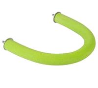 ROYJJ Soporte para pájaros, en forma de U, madera natural, barra de molienda de pie, juguete para loros, estación de fregado estable, accesorios de jaula para pájaros, comederos para pájaros