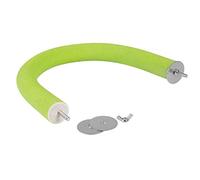 ROYJJ Soporte para pájaros, en forma de U, madera natural, barra de molienda de pie, juguete para loros, estación de fregado estable, accesorios de jaula para pájaros, comederos para pájaros