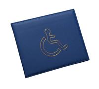 ROYJJ Soporte para tarjeta de discapacitados y temporizador, protector de piel sintética, soporte para tarjeta de discapacitados, soporte para permiso de estacionamiento para estacionamiento, cubierta