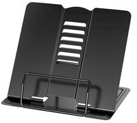 Royouzi Atril Metálico para Libros, con 6 Alturas Ajustables para Leer, Estante Lectura de Metal Multifuncional, Soporte de Lectura de Metal Plegable, para Tableta Música Libro de Recetas Cocina Ofici