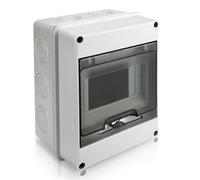 Royouzi Caja de Distribución de Superficie, IP65 Cajas Magnetotérmico, 5 Módulos Caja Cuadro Electrico, Cajas para Instalación, Caja Conexiones Electricas para Casa, Taller, Jardín, Exteriores