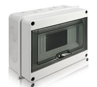 Royouzi Caja de Distribución de Superficie, IP65 Cajas Magnetotérmico, 8 Módulos Caja Cuadro Electrico, Cajas para Instalación, Caja Conexiones Electricas para Casa, Taller, Jardín o Exteriores