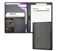 Royouzi Carpeta A4 Carpeta Portadocumentos Portapapeles Con Pinza A4 Carpeta Con Pinza Mit DokumentenfäChern, Stiftehalter, Klappdeckel, Abdichtung Die Perfekte BüRo- Und Konferenzmappe
