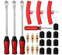 Royouzi Palanca De NeumáTicos, 23 Trajes, 3 Palancas De NeumáTicos, 3 Palancas De Montaje, 3 Unidades, Protectores De Llanta, Juego De Herramientas, 10 Tapas De VáLvula De NeumáTicos Y Tapas, Juego De