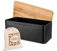 Royouzi Panera, Panera para Pan con Tapa, Se Puede Utilizar Como Tabla de Cortar, Recipiente para Pan con Bolsa, Hecha de Lino para Una Frescura Particularmente Duradera, Paneras Extra Grande