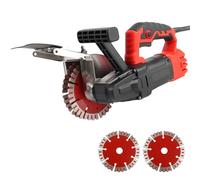 Rozadora de pared con sistema de eliminación de polvo, 1600 W, 7000 RPM, ancho de corte máximo de 35 mm, profundidad de canal de 40 mm, con 2 discos de corte de 133 mm