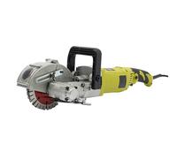 Rozadora Pared, 4000W Rozadoras Eléctrica 6500r/min, Ranuradora Cortadora 37mm Profundidad de Ranurado, Ranuras de Pared 5 Hojas de sierra 125mm Diámetro con Ventana de Refrigeración