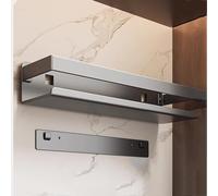 Rozhuhro Organizador de Especias de Pared, Organizador Grande para Colgar Especias, Estante de Metal sin Perforaciones, para organizar y almacenar en la Cocina,Gris,30CM