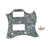 ROZILO Golpeador de cara completa American Standard SG con tornillos | Fit SG Guitarra Epiphone SG Negro Carcasa Blanca