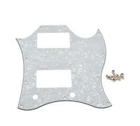 ROZILO Golpeador de cara completa American Standard SG con tornillos para guitarra SG Epiphone SG, color blanco perla
