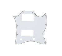 ROZILO Golpeador de cara completa American Standard SG con tornillos para guitarra SG Epiphone SG, color blanco, 3 capas