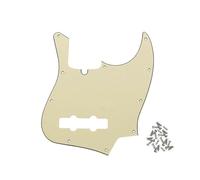 ROZILO Golpeador de guitarra de 10 agujeros para Fender de 4 cuerdas, estilo moderno, color blanco envejecido