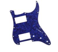 ROZILO Golpeador de guitarra HH Humbucker de 11 agujeros para Fender Standard Stratocaster azul perla