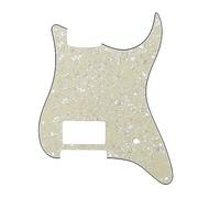 ROZILO Golpeador de guitarra Humbucker de 11 agujeros estilo ST/Strat para guitarra eléctrica Fender Tom Delonge Strat de Estados Unidos/México, perla envejecida