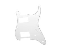 ROZILO Golpeador HH Humbucker de guitarra de 11 agujeros para Fender Standard Stratocaster estilo moderno blanco 3Ply