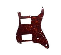 ROZILO Golpeador HH Humbucker de guitarra de 11 agujeros para Fender Stratocaster estándar estilo moderno tortuga roja