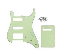 ROZILO Juego de placa trasera de guitarra Strat HSS de 11 agujeros verde menta para Fender US/Mexico Made Standard Stratocaster