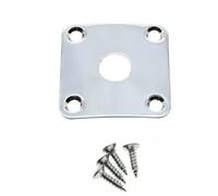 ROZILO Placa cromada para guitarra, parte inferior curvada cuadrada, de metal, repuesto para guitarras Les Paul LP