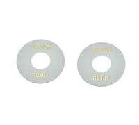 ROZILO Placa de anillo de agudos de ritmo para guitarra Les Paul, 2 unidades, color blanco con palabra dorada