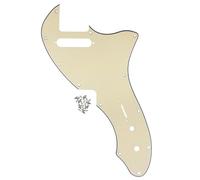 ROZILO Protector de púa de guitarra Tele Thinline de 3 capas color crema con tornillos compatible con 69 Telecaster Telecaster Thinline Re-issue Guitar Part