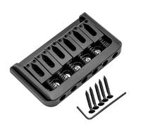 ROZILO Puente fijo de 52,5 mm para guitarra eléctrica, sin trémolo, para Fender Strat Stratocaster Tele Telecaster de 6 cuerdas, color negro