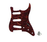 ROZILO SSS Strat Golpeadores sin agujero de tornillo para guitarra, placa de arañazos personalizada para Fender Strat Squier Guitar Part Dark Tortoise