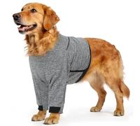 ROZKITCH Body para perro con patas, protección para lesiones de extremidades delanteras que ayuda a limitar el lamido después de la cirugía de codo, gris, 5XL