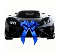 Rozozo Deco - Lazo gigante para automóvil, 30 pulgadas, lazo de regalo gigante preimpreso con feliz cumpleaños para automóvil, lazo grande para automóvil, lazo grande para regalos con 4 lazos