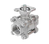 Rp 1'' 3 piezas de 2 vías válvula de bola de acero inoxidable 69 bar RTFE ISO-Top F04/F05 - TamesonPRO 1121-100