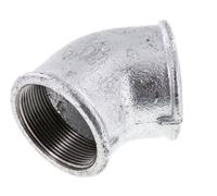 Rp 2'' Hierro fundido zincado Codo de 45 grados 25 Bar