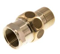 Rp 3/4'' x R 3/4'' F/M Espiga doble de latón de 3 piezas con junta plana 16 Bar